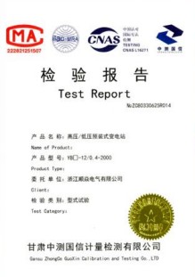 预装式变电站检验报告